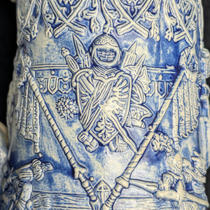 Limited Edition German Salt Glaze Stein – Medieval Knights Relief, RARE No. 1715 of 5000 (Western Germany), c. 1979 🍺🇩🇪🛡️