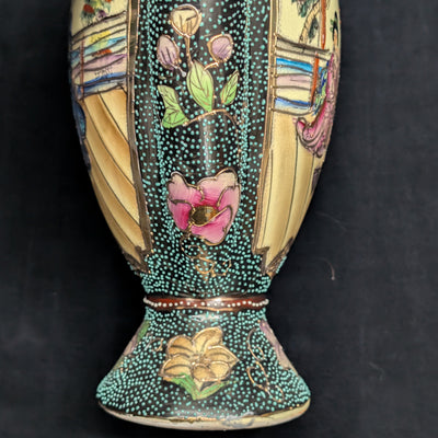Vintage Hand-Painted Royal Satsuma Dolphin Vase (Hand-Painted, Dolphin), Circa 1950s 🐬🎨🏺