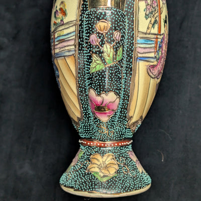 Vintage Hand-Painted Royal Satsuma Dolphin Vase (Hand-Painted, Dolphin), Circa 1950s 🐬🎨🏺