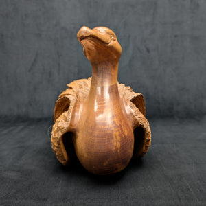 Hand-Carved Wooden Swan Sculpture by Unknown Maker (Folk Art, RARE), Circa Early-to-Mid 20th Century 🦢🪵✨