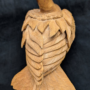 Hand-Carved Wooden Swan Sculpture by Unknown Maker (Folk Art, RARE), Circa Early-to-Mid 20th Century 🦢🪵✨