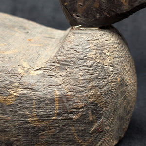 Vintage Hand-Carved Wooden Duck Decoy by Unknown Maker (Folk Art, Hunting), Circa 1940s 🦆🪵🌾