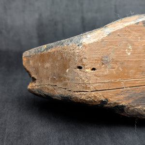 Vintage Hand-Carved Wooden Duck Decoy by Unknown Maker (Folk Art, Hunting), Circa 1940s 🦆🪵🌾