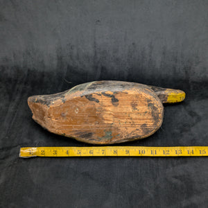 Vintage Hand-Carved Wooden Duck Decoy by Unknown Maker (Folk Art, Hunting), Circa 1940s 🦆🪵🌾