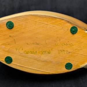 Vintage Hand-Painted Canada Goose Decoy by Wgio (Hand-Painted, Hunting), 1992 🦆🎨🌿