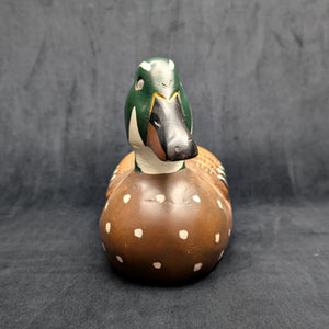 Vintage Hand-Carved Wooden Duck Decoy by Unknown Maker (Folk Art, Hunting), Circa 1940s 🦆🪵🌾