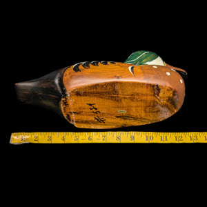 Vintage Hand-Carved Wooden Duck Decoy by Unknown Maker (Folk Art, Hunting), Circa 1940s 🦆🪵🌾