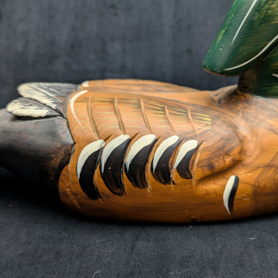 Vintage Hand-Carved Wooden Duck Decoy by Unknown Maker (Folk Art, Hunting), Circa 1940s 🦆🪵🌾