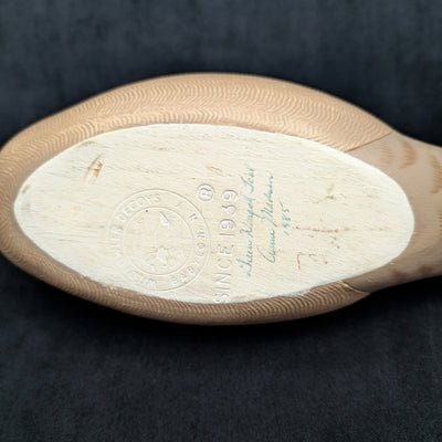Handbemalte Lockenente mit grünen Flügeln im Vintage-Stil von Wildfowler Decoys (handbemalt, Jagd), 1985 🦆🎨🌿