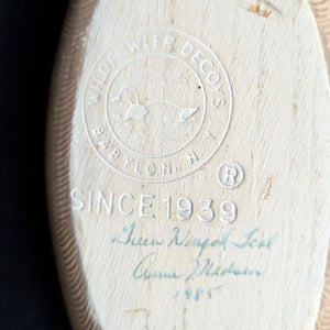 Vintage Hand-Painted Green Winged Teal Duck Decoy by Wildfowler Decoys (Hand-Painted, Hunting), 1985 🦆🎨🌿