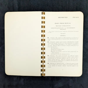 Basic Field Manual, FM 30-35, Identification of German Aircraft by United States War Department (RARE Restricted Edition), 1941 📜✈️💣