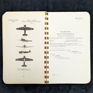 Basic Field Manual, FM 30-35, Identification of German Aircraft by United States War Department (RARE Restricted Edition), 1941 📜✈️💣