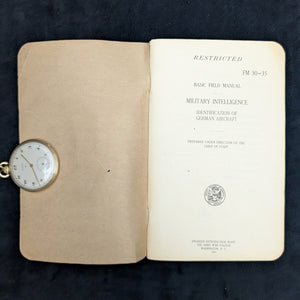 Basic Field Manual, FM 30-35, Identification of German Aircraft (RARE Restricted Edition), 1941 📜✈️💣