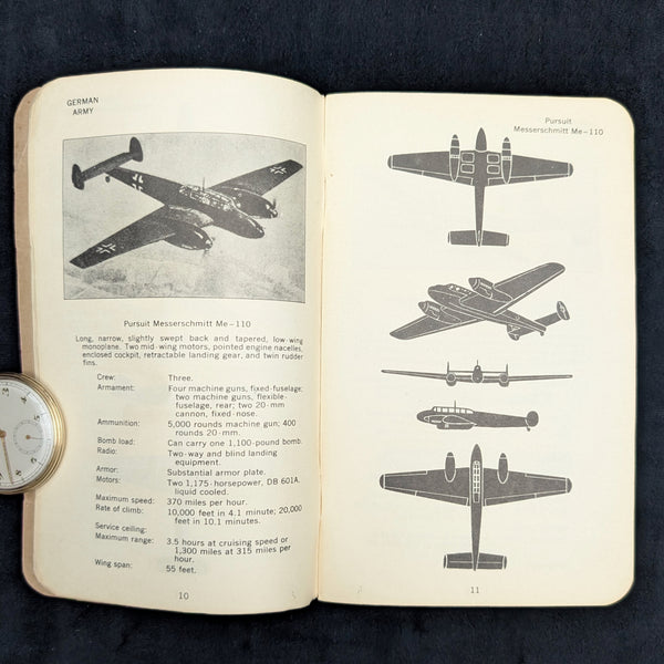 Basic Field Manual, FM 30-35, Identification of German Aircraft (RARE Restricted Edition), 1941 📜✈️💣
