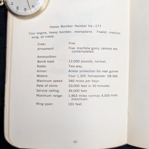Basic Field Manual, FM 30-35, Identification of German Aircraft (RARE Restricted Edition), 1941 📜✈️💣