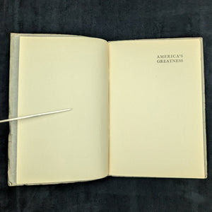 America’s Greatness (Gathered From The Works Of Woodrow Wilson), First Edition Compilation, 1931 🇺🇸📜🦁