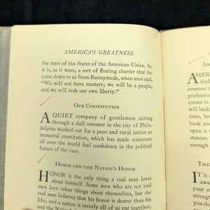 America’s Greatness (Gathered From The Works Of Woodrow Wilson), First Edition Compilation, 1931 🇺🇸📜🦁
