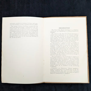 The New York Stock Exchange (History, Organization, Operation, Service), First Edition, 1926 🏛️💰📈