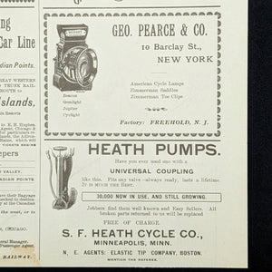 American Magazine Advertisement Page (Falcon Bicycles, Ladies' Leggings, & Bicycle Theft Insurance), 1895 🚴‍♀️⚙️🇺🇸