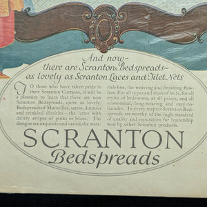 Scranton Bedspreads Color Advertisement by Coles Phillips (Art Deco Illustration), Circa 1925 🎨🛌🇺🇸