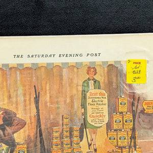 Johnson’s Polishing Wax Advertisement (Electric Floor Polisher Rental), The Saturday Evening Post, November 12, 1927 🇺🇸✨🏡