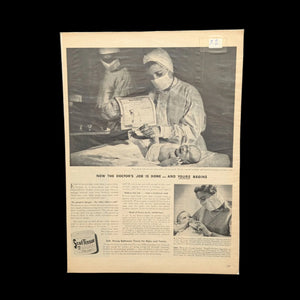 ScotTissue Wartime Advertisement (Tissue Emergency Mask for Infants), LIFE Magazine, March 20, 1944 🇺🇸👶😷
