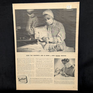 ScotTissue Wartime Advertisement (Tissue Emergency Mask for Infants), LIFE Magazine, March 20, 1944 🇺🇸👶😷