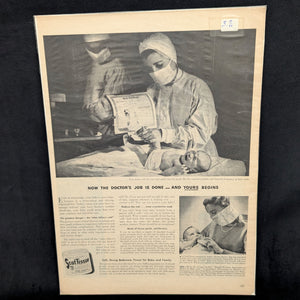 ScotTissue Wartime Advertisement (Tissue Emergency Mask for Infants), LIFE Magazine, March 20, 1944 🇺🇸👶😷