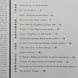 Westways Magazine (Freeways—The Need is Now, Ginger Rogers Ad, & The Automobile Club of Southern California), November 1948 🛣️🚗🇺🇸