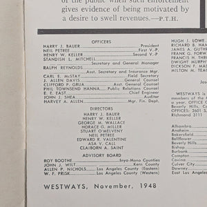 Westways Magazine (Freeways—The Need is Now, Ginger Rogers Ad, & The Automobile Club of Southern California), November 1948 🛣️🚗🇺🇸