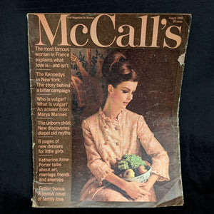 McCall's Magazine (The Kennedys in New York, Marya Mannes, & Smirnoff Ad), August 1965 🇺🇸🗞️👗