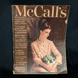 McCall's Magazine (The Kennedys in New York, Marya Mannes, & Smirnoff Ad), August 1965 🇺🇸🗞️👗