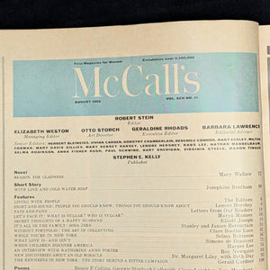 McCall's Magazine (The Kennedys in New York, Marya Mannes, & Smirnoff Ad), August 1965 🇺🇸🗞️👗