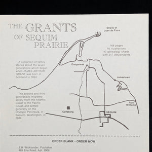 The Grants of Sequim Prairie by Edgar B. Wicklander (Signed, First Printing), 1982 📜✍️🌲