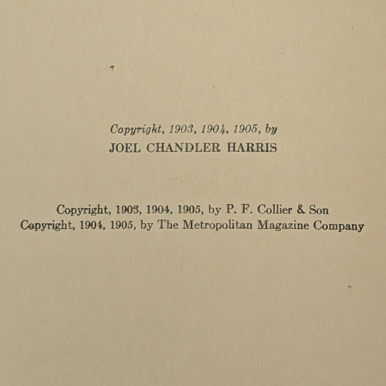 Told By Uncle Remus, by Joel Chandler Harris, 1905