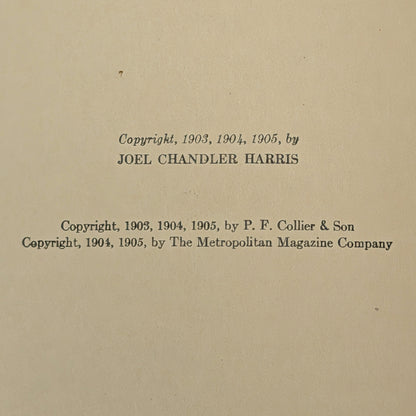 Told By Uncle Remus, by Joel Chandler Harris, 1905