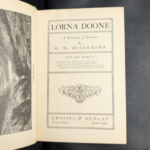 Lorna Doone, by R.D. Blackmore, (RARE, Decorative Binding, Illustrated), c. 1909 📜🥀🇬🇧