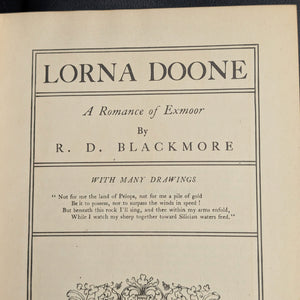 Lorna Doone, by R.D. Blackmore, (RARE, Decorative Binding, Illustrated), c. 1909 📜🥀🇬🇧