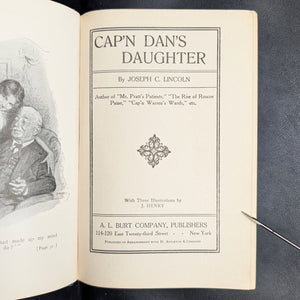 Cap'n Dan's Daughter, by Joseph C. Lincoln, (RARE, Illustrated, A. L. Burt Edition), 1914