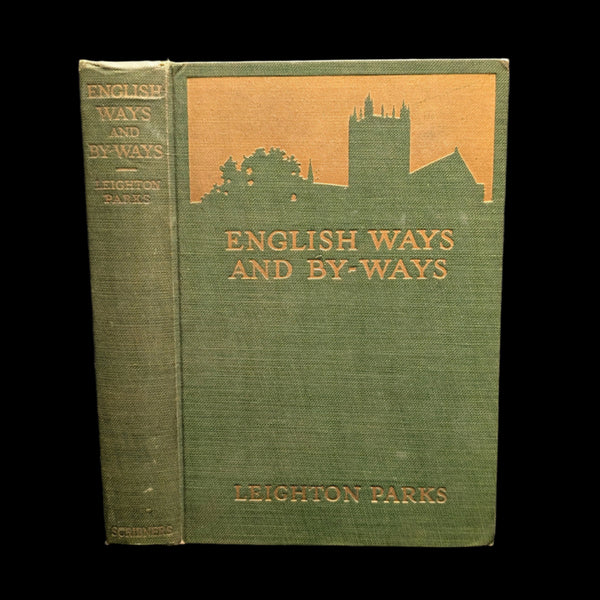 Cover of the book 'English Ways And By-Ways' by John and Ruth Dobson, featuring a silhouette of a English church and a title inscription.
