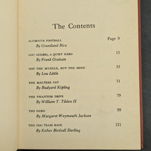 The Junior Sports Anthology, by Robert F. Kelley, (First Edition, with Inscription), 1945 🏈📚🏆