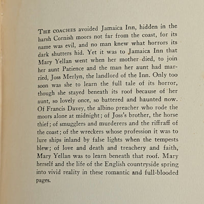 Jamaica Inn by Daphne du Maurier (First American Edition), 1936 📜🏛️📚