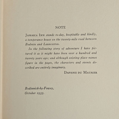 Jamaica Inn by Daphne du Maurier (First American Edition), 1936 📜🏛️📚