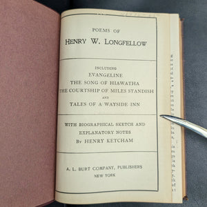 Poems of Henry W. Longfellow by Henry W. Longfellow (A. L. Burt Edition), 1901 📜🇺🇸🏛️