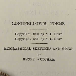 Poems of Henry W. Longfellow by Henry W. Longfellow (A. L. Burt Edition), 1901 📜🇺🇸🏛️