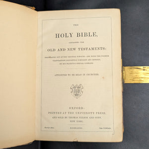 The Holy Bible, King James Version by the Church of England (Rare Oxford University Press Edition), 1872 📜🇬🇧🏛️