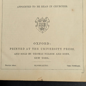 The Holy Bible, King James Version by the Church of England (Rare Oxford University Press Edition), 1872 📜🇬🇧🏛️