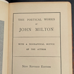 The Poetical Works of John Milton (Vintage New Revised Edition), c. 1912 ✨📜📚
