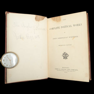 The Complete Poetical Works, by John Greenleaf Whittier, (Household Edition), 1876 🇺🇸📜✒️