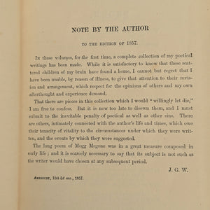 The Complete Poetical Works, by John Greenleaf Whittier, (Household Edition), 1876 🇺🇸📜✒️